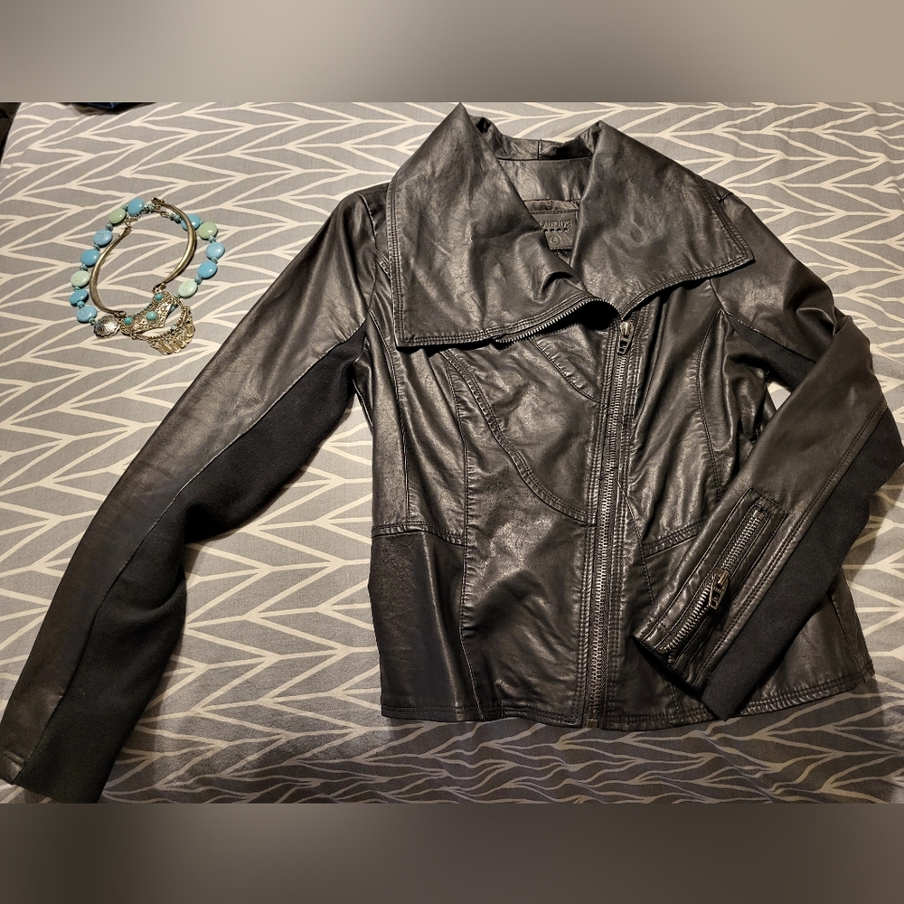 BLANKNYC faux leather moto jacket